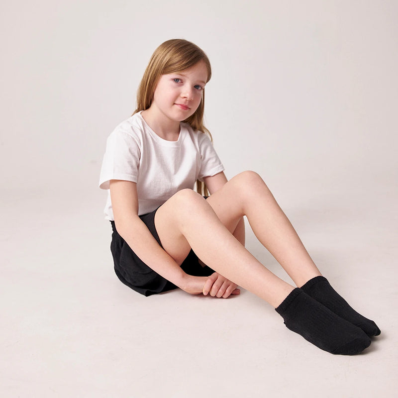 Kinder Sneaker Socken aus Bio-Baumwolle Schwarz