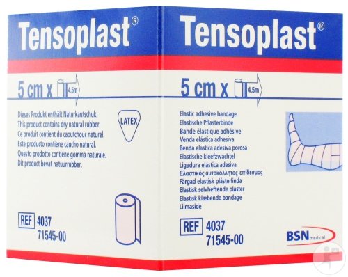 BSN Medical Tensoplast Bande Élastique Adhésive 5cm x 4,5m 1 Pièce (4037)