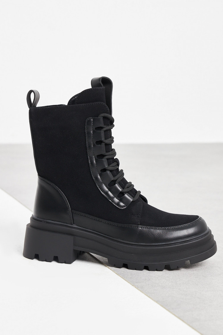 Bottines bi-matière noire