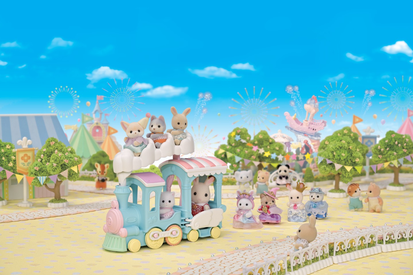 Sylvanian Families - Flyvende Sky Regnbue Tog (5702)