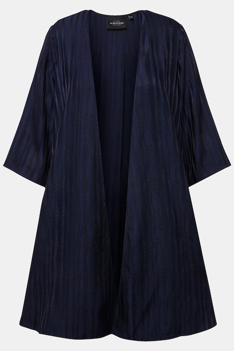 Easy-Going-Jacke, offene Form, V-Ausschnitt