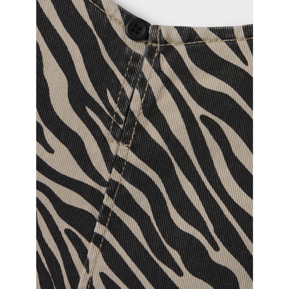 Køb Name It Cement Black Zebra Zebra Twill Spencer Kjole