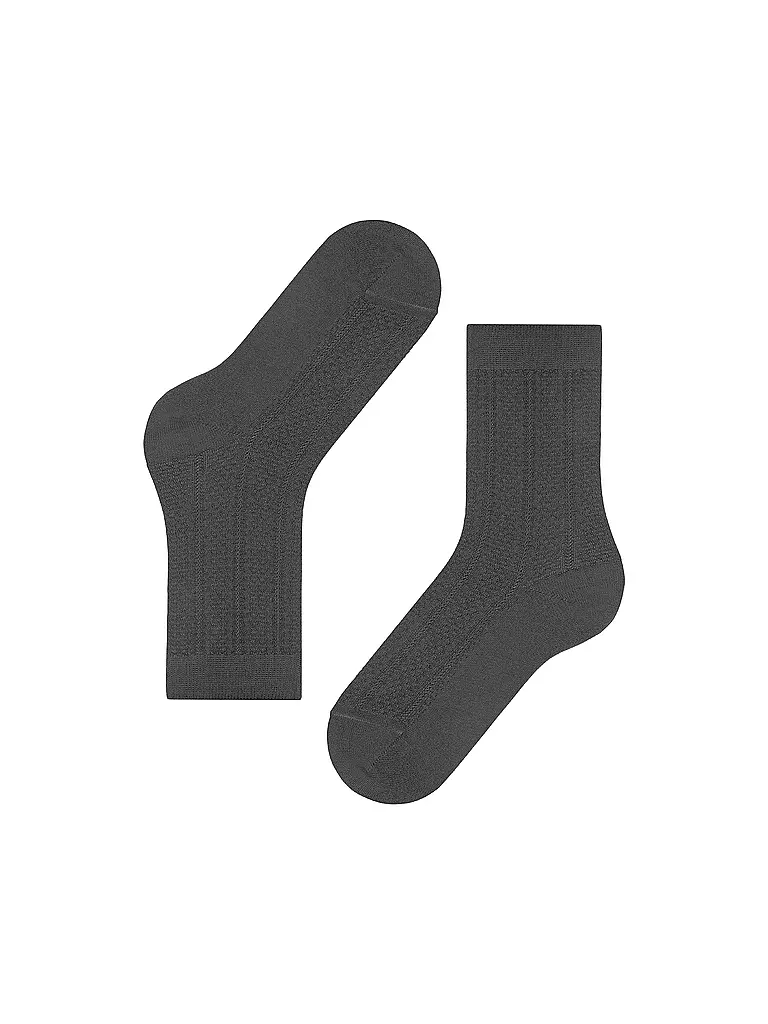 FALKE Socken NEEDLEPOINT dark rock grau