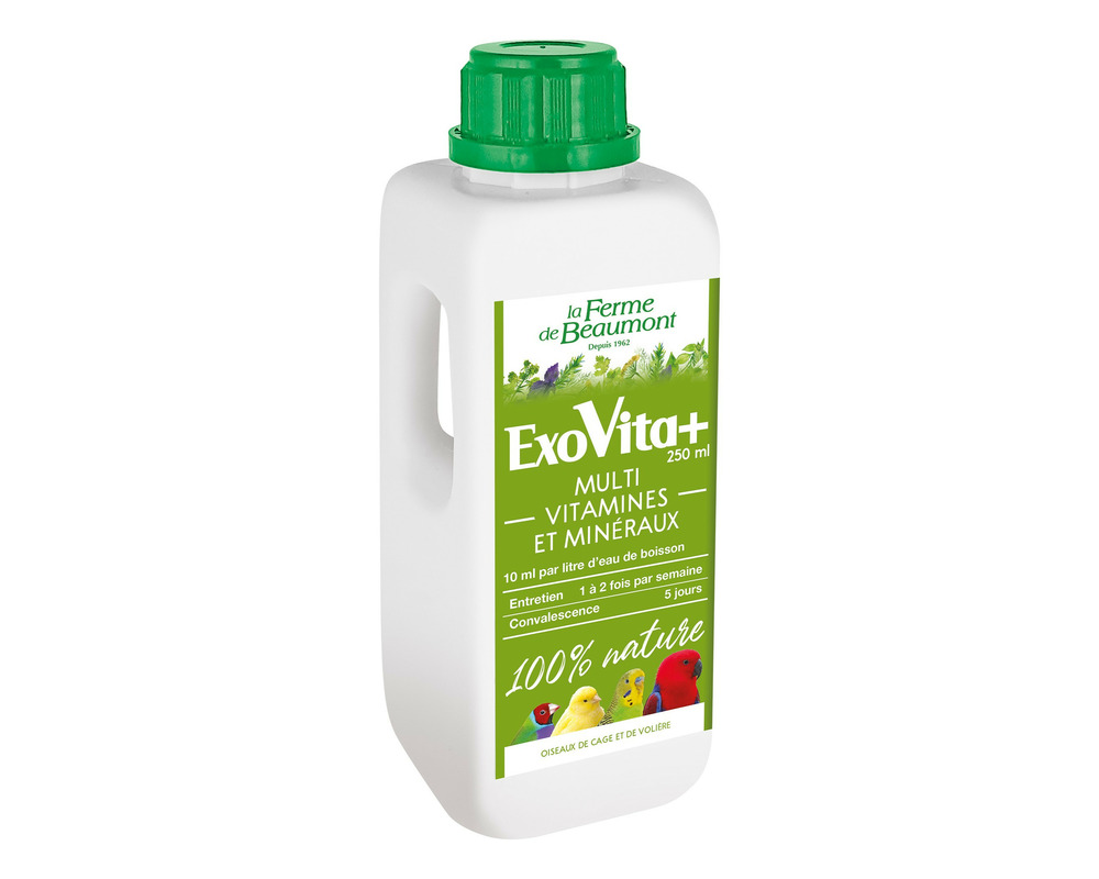 Exovita plus 250 ml • vitamines canaris, perruche, oiseaux exotiques