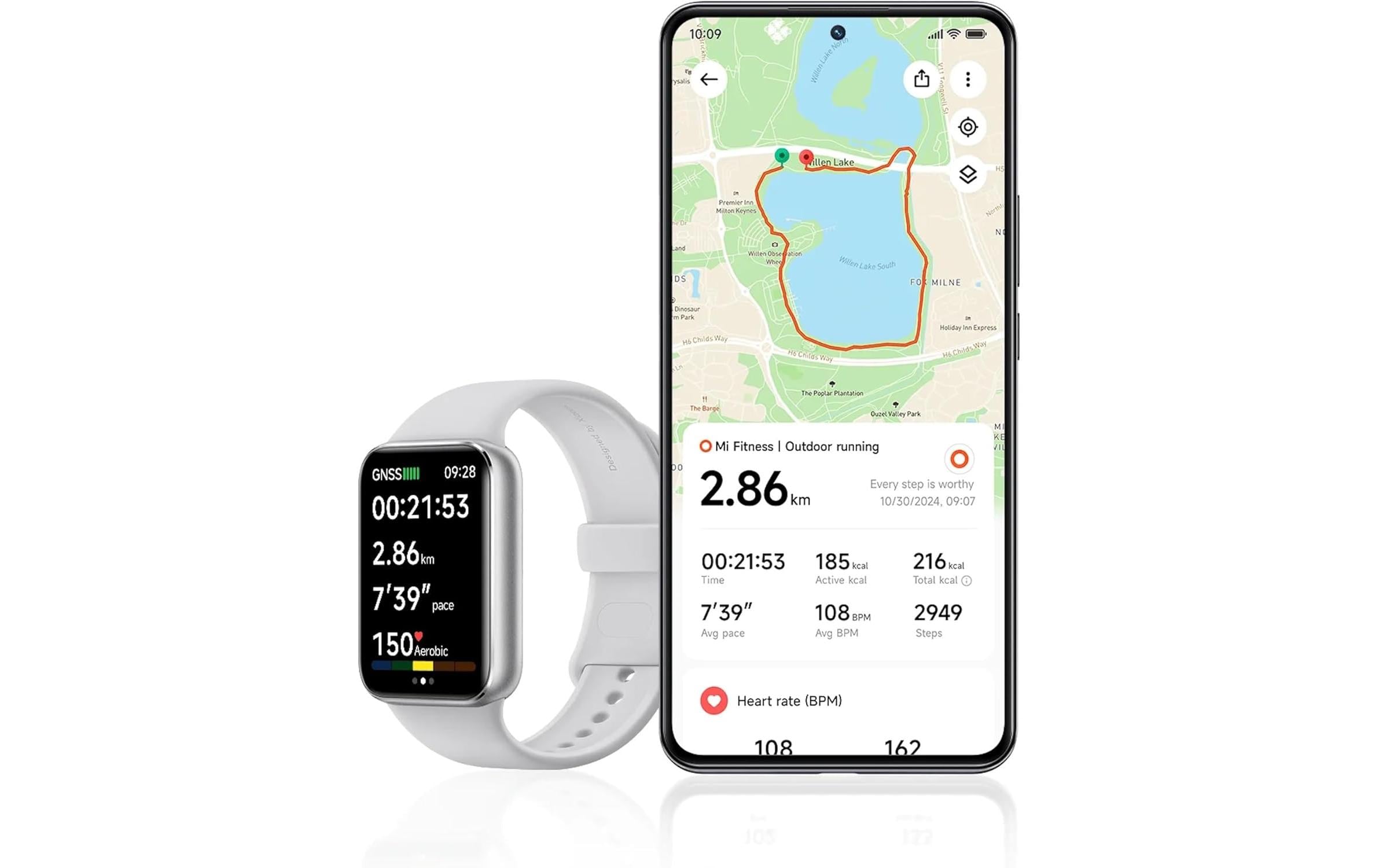 Smart Band 9 Pro Moonlight SilverFitness-Tracker mit 1.74