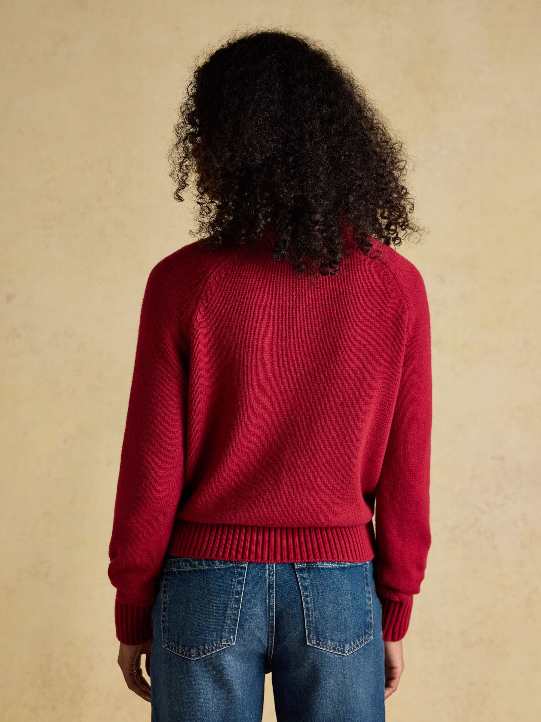 Joules Intarsia trui van katoenmix met regular fit