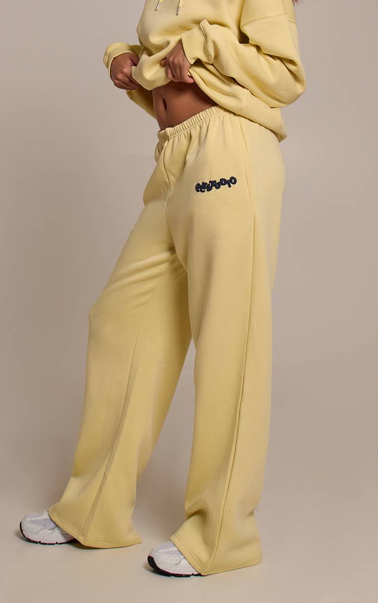 Jaune Jogging Jaune Beurre PLT Studio À Taille Fine Et Imprimé Synthétiqueff