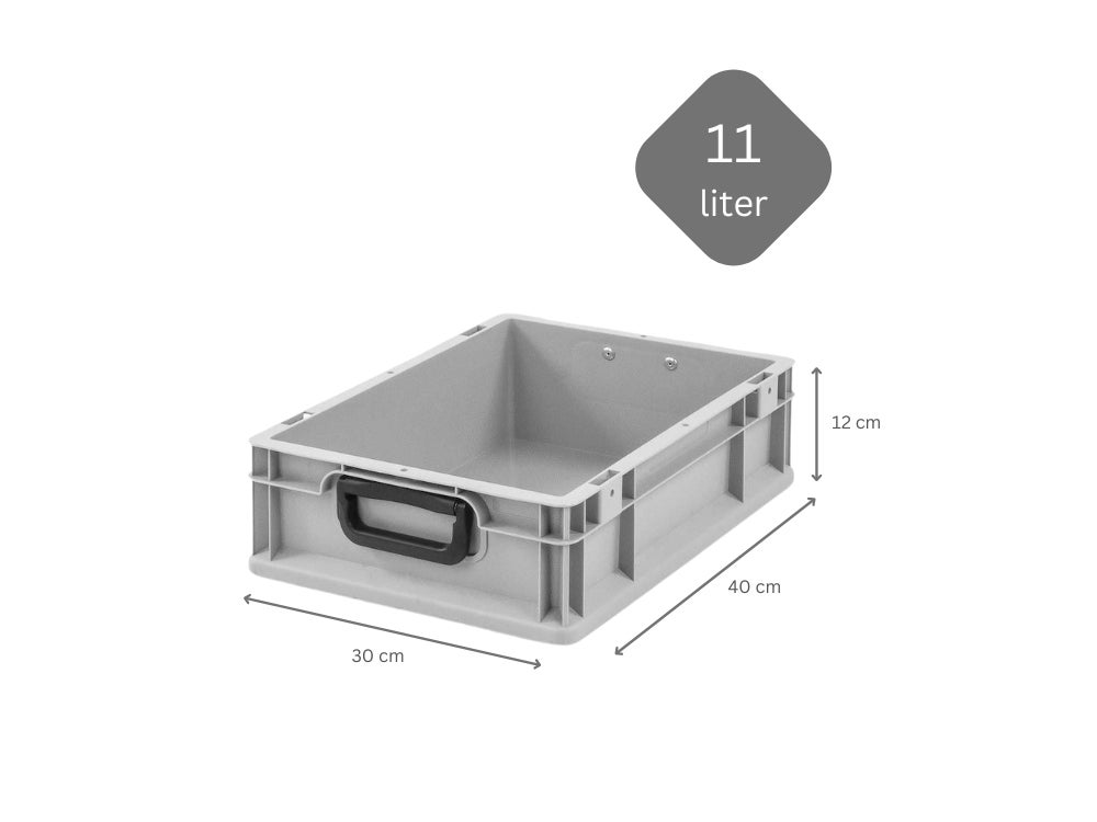 PROREGAL Eurobox Nextgen Portable Duo HxBxD 12 x 30 x 40 cm 11 Liter Euro Container Transportbox Stapelcontainer