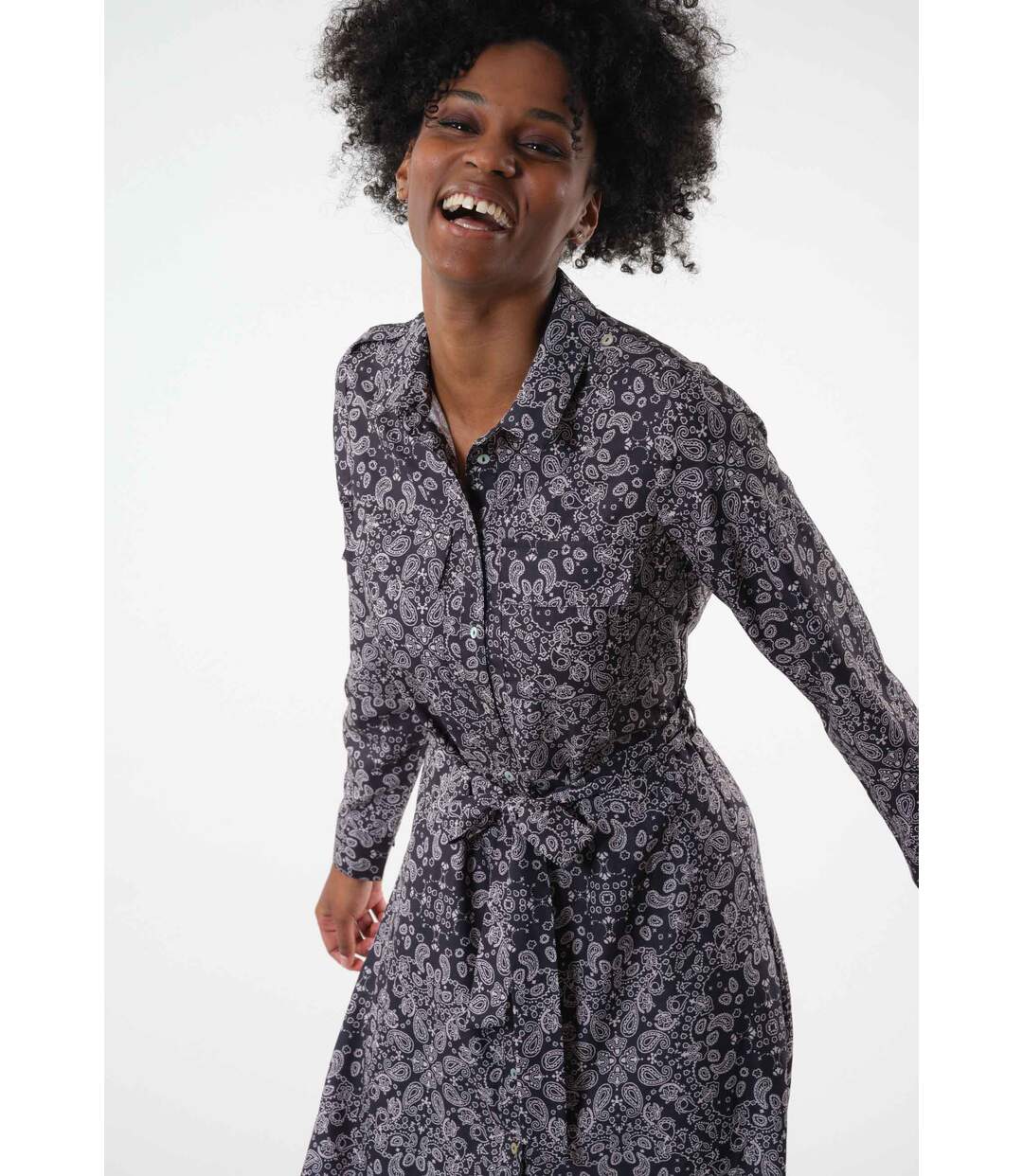 Robe longue à imprimé bandana INDIANA