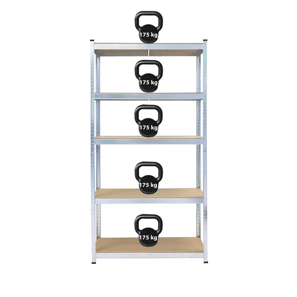 Stellingkast / Magazijnstelling - Zilver - 5 planken