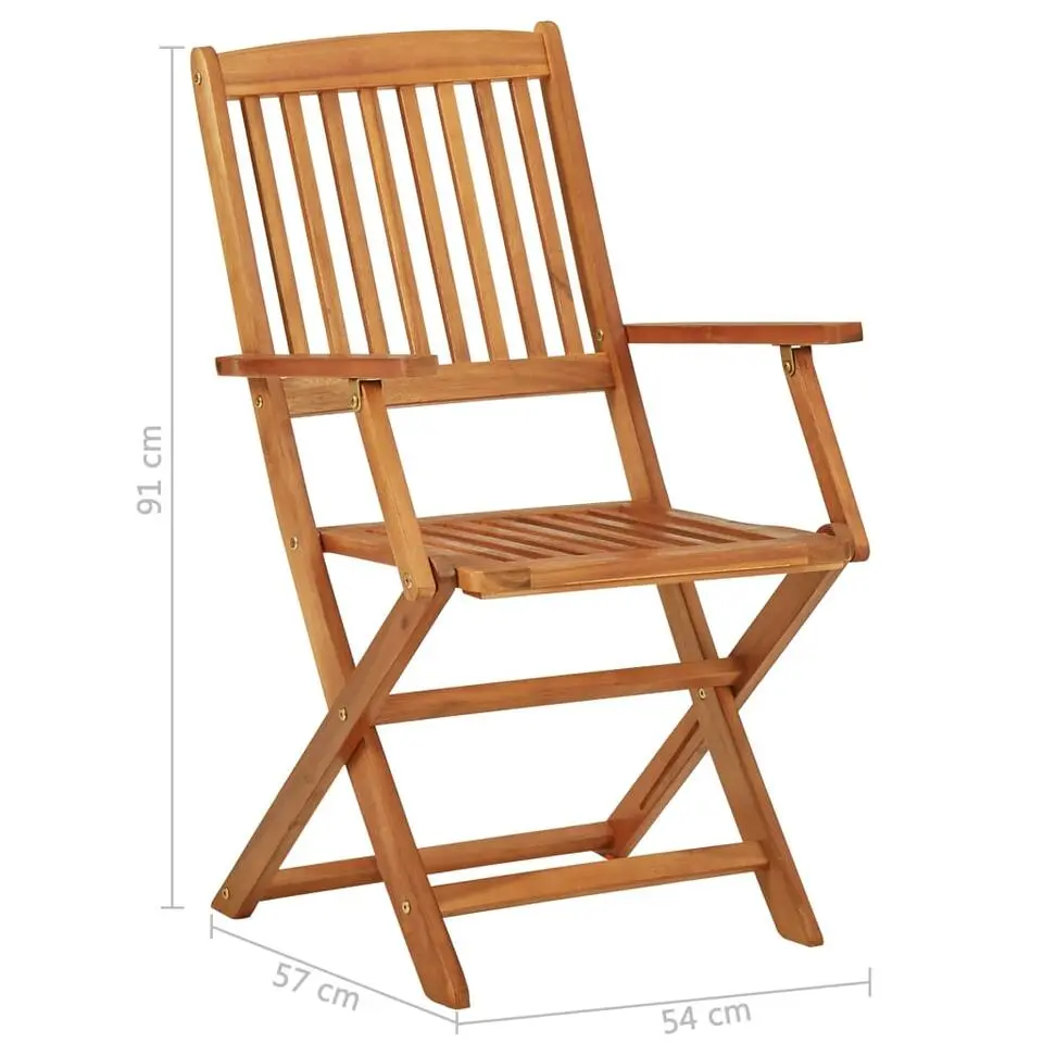vidaXL - Bistroset - Bruin - Acaciahout - 3 stuks