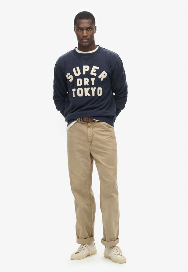 Superdry VINTAGE ATHLETIC CREW Rich navy