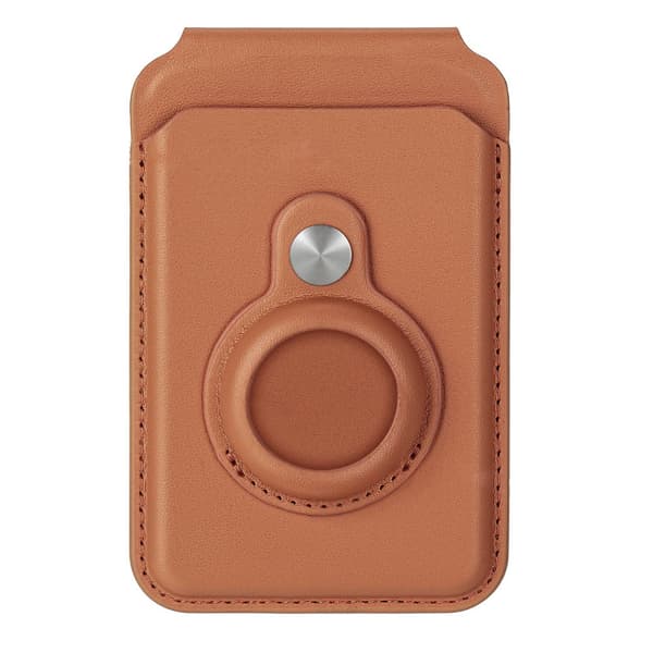 INF Magsafe Tracker-lommebok: Skinnkortholder med AirTag-spor Brun
