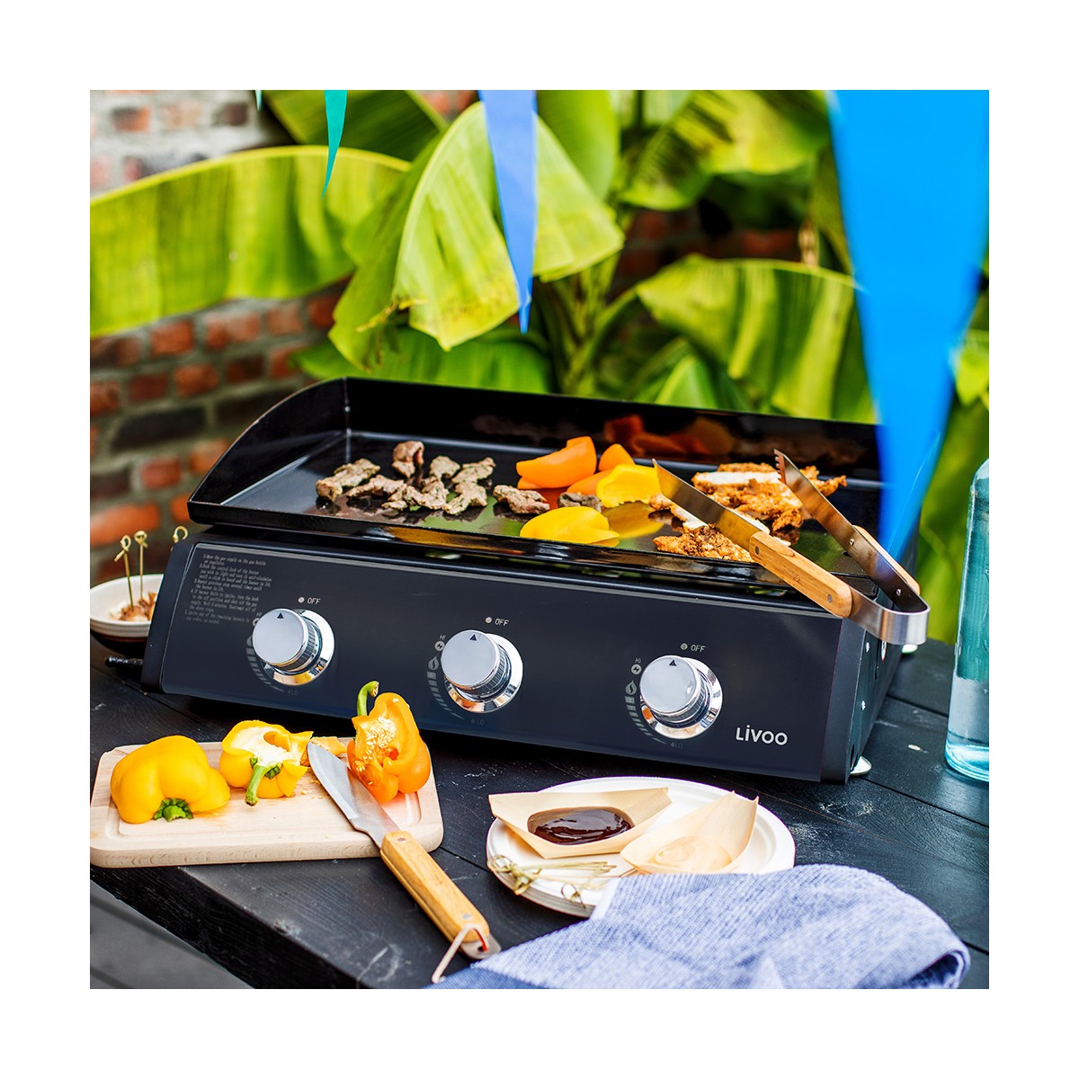 Plancha gaz 3 brûleurs