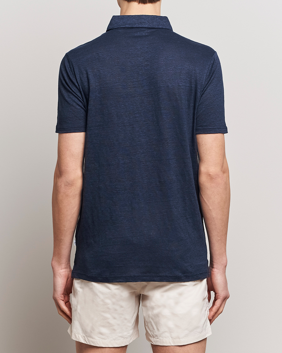 KnowledgeCotton Apparel Regular Linen Polo Total Eclipse
