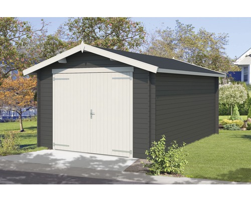 Enkele garage Mauritius 382 x 560 cm carbongrijs