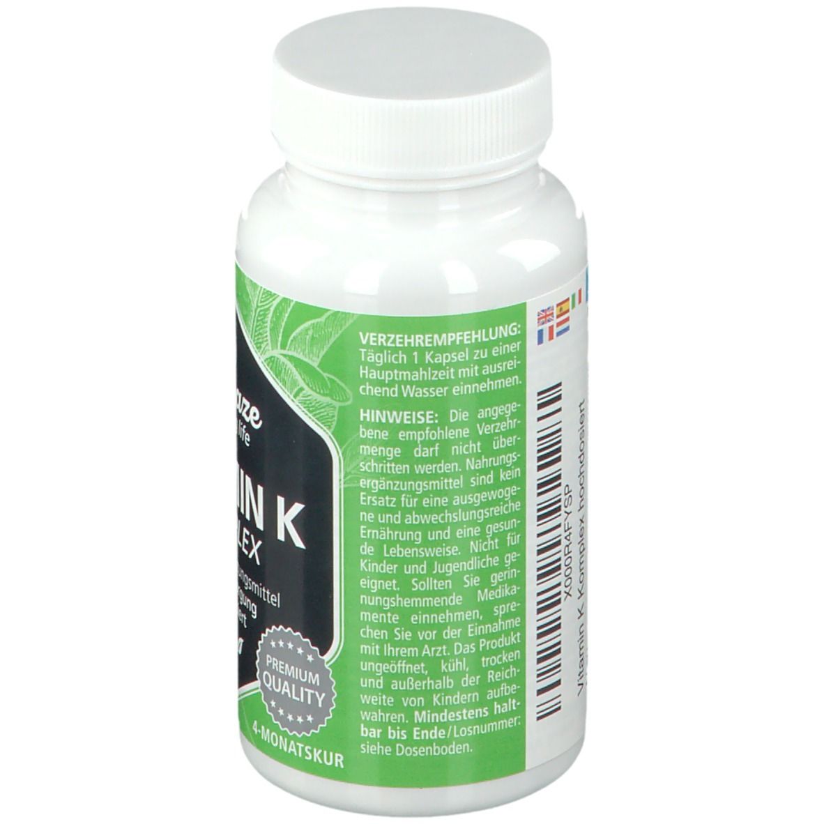 VITAMIN K1 + K2 Komplex hochdosiert vegan