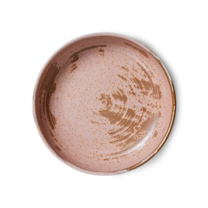 HKliving - Chef Ceramics tiefer Teller, Ø 21,5 cm, rustic pink
