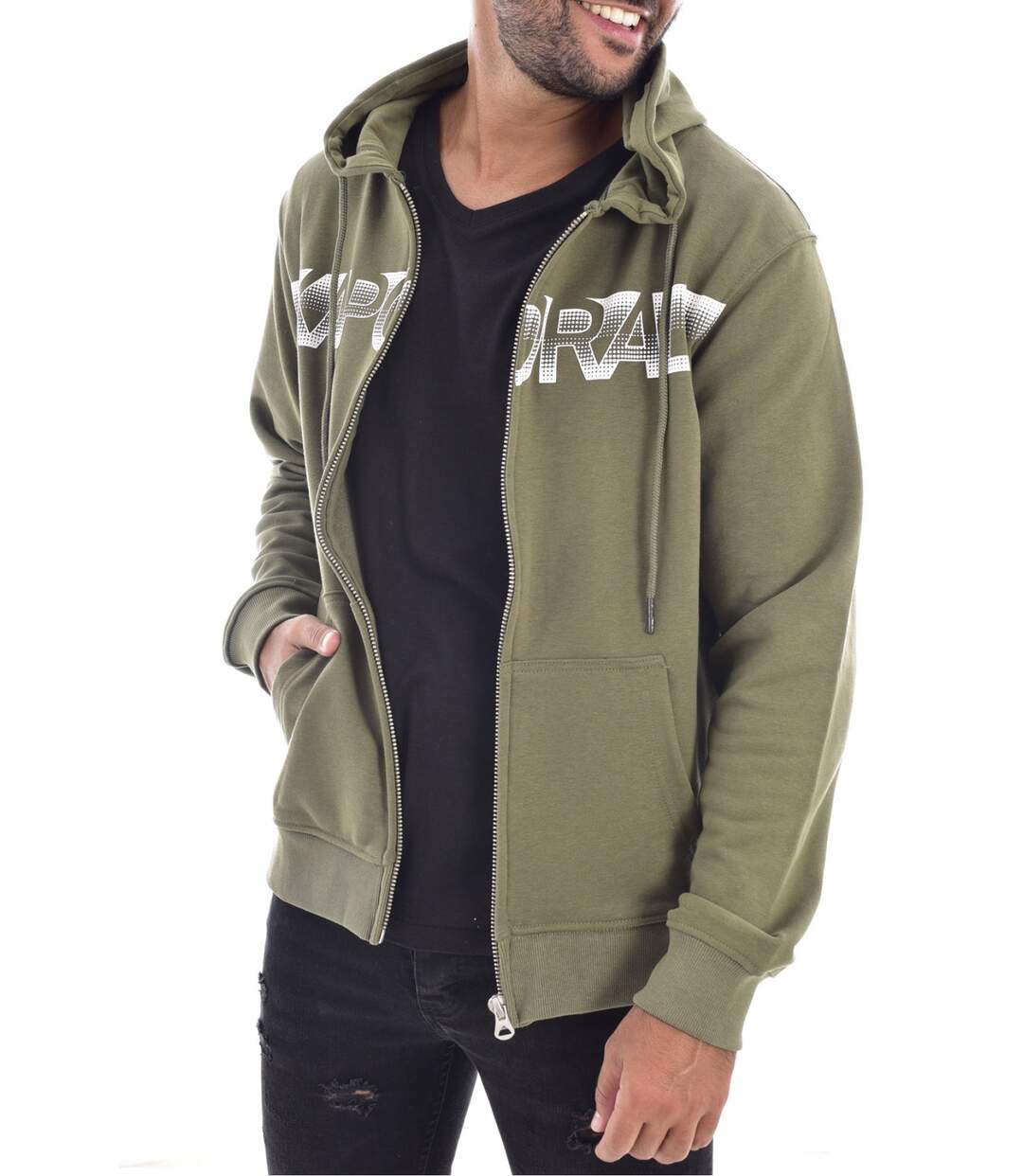 Sweat zippé à capuche  -  Kaporal - Homme
