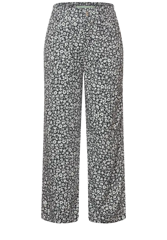 Viskose Casual Fit 7/8 Hose - cool vintage green