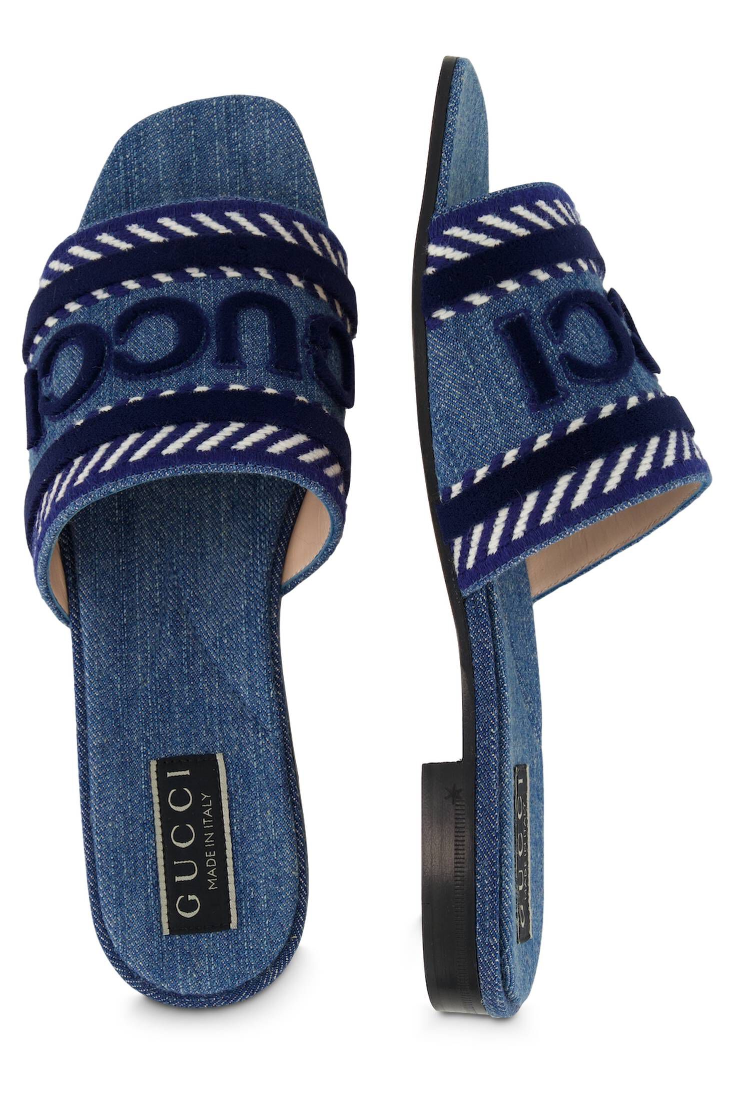 Gucci| Damen Pantoletten JANE SLIDE DENIM W/GUCCI