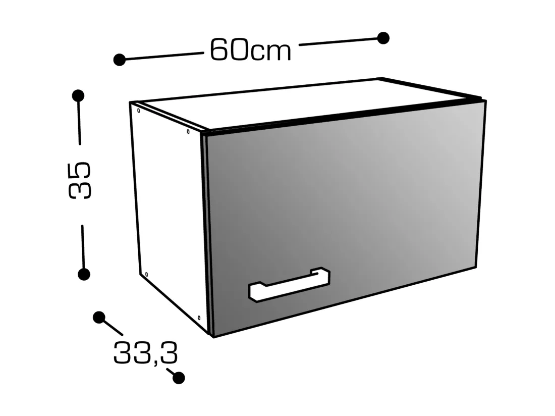 Cuisine complète - Avec plan de travail 240 cm - Naturel & Noir - TRATTORIA