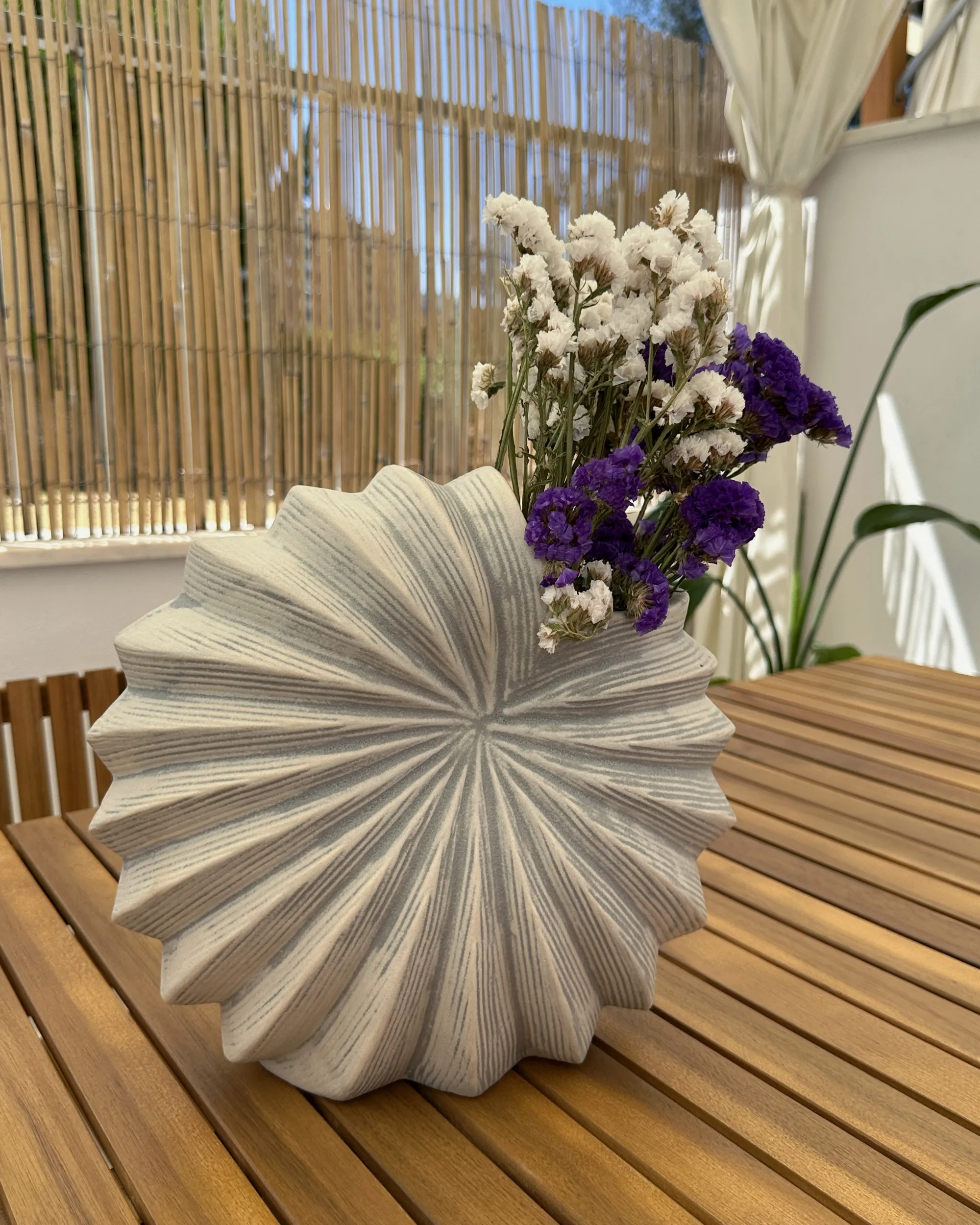 Bloemenvaas SCUP Steengoed 28 cm Gebroken wit