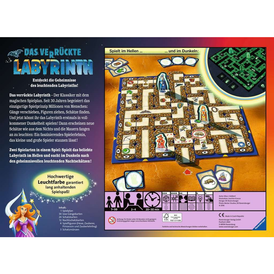Ravensburger Das verrückte LabyrinthGlow in the Dark bunt
