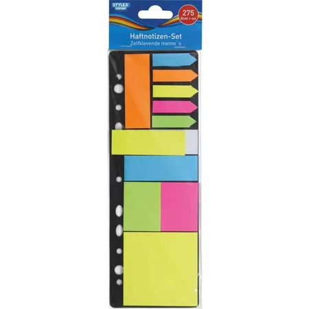 Stylex Haftnotizen-Set, je Set 275 Blatt und 11 verschiedene Größen, 4 Stück