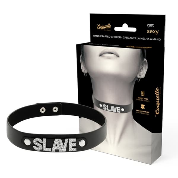 Coquette Chic Desire - Slave Vegan Leather Choker