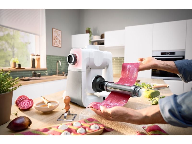 Bosch Küchenmaschine Serie 6 MUMS6EW22 Edelstahl/Weiss Multifunktionales Küchengerät