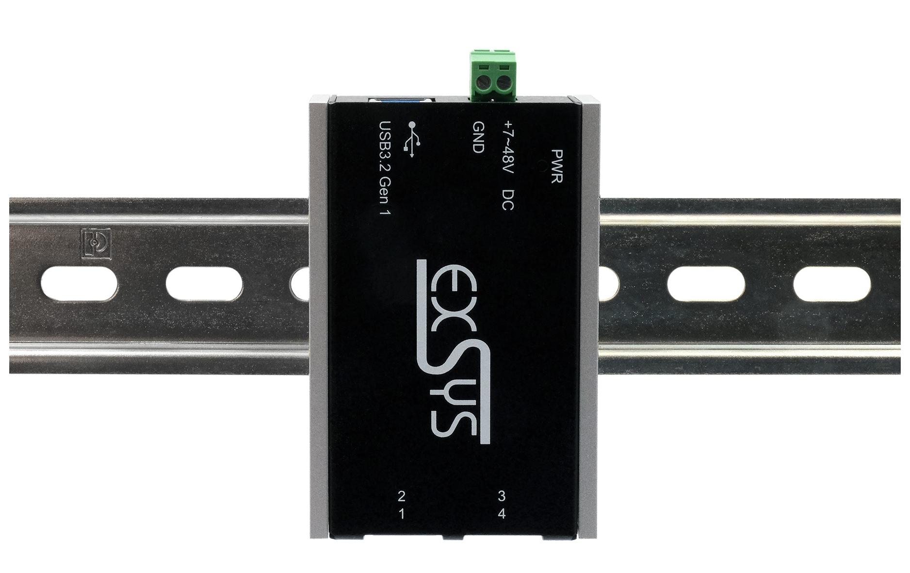 USB-Hub EX-1181HMS-WT<br>Kleinster 4-Port USB 3.2 Gen 1 Metall HUB, 15KV ESD Überspannungsschutz, -40 °C bis +85 °C