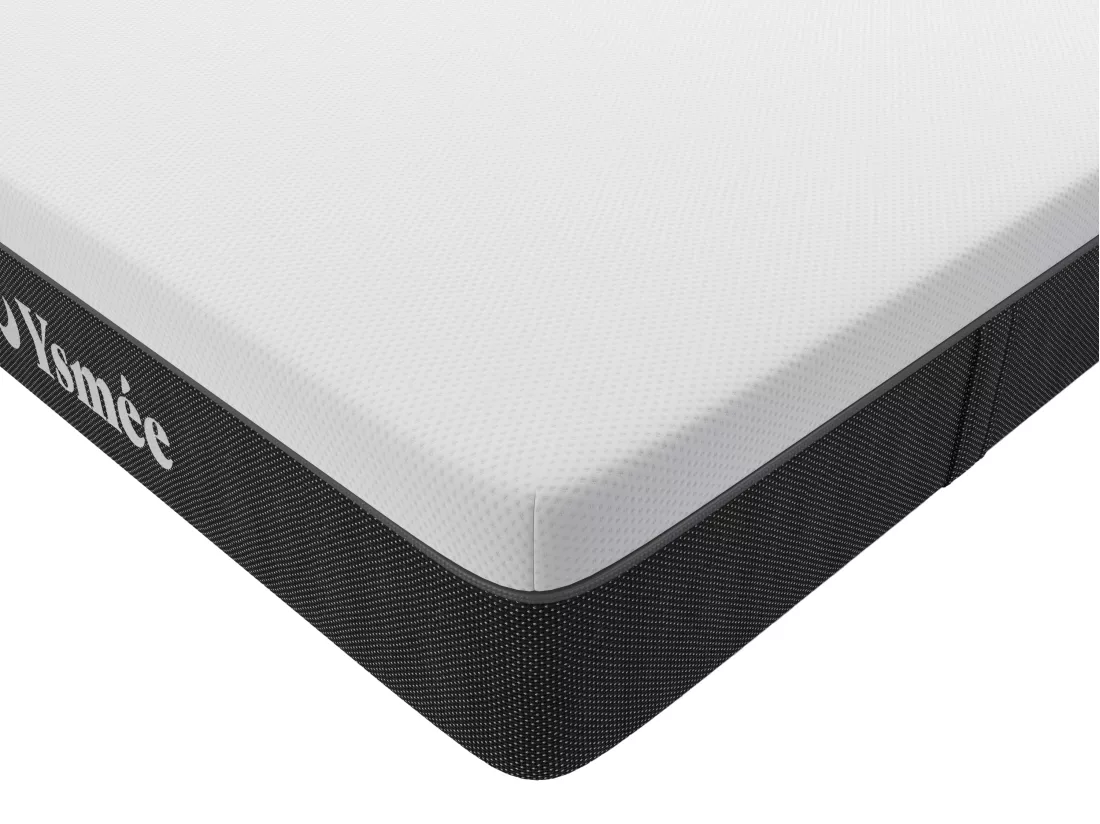Ensemble 90 x 190 cm sommier coffre blanc + matelas ressorts ensachés 7 zones déhoussable ép.22cm - CELESTRIA de YSMÉE