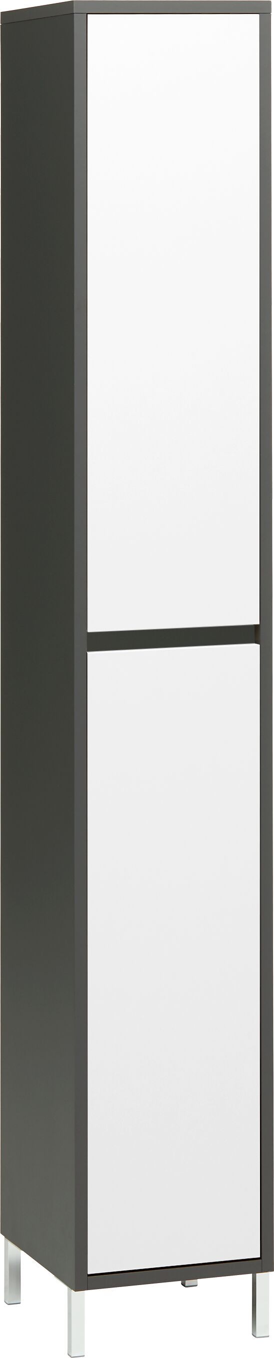 SIERRA Hochschrank - Anthrazit / Weiss / B: 30.0 cm x T: 35.0 cm x H: 190.0 cm