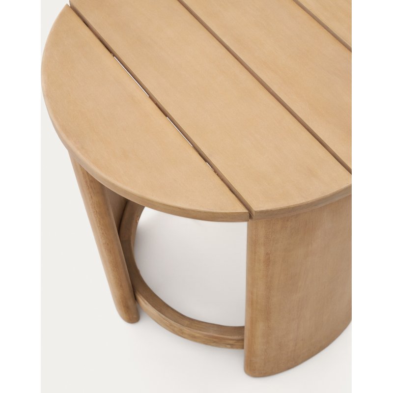 Table auxiliaire Xoriguer en bois d’eucalyptus Ø 63,5 cm