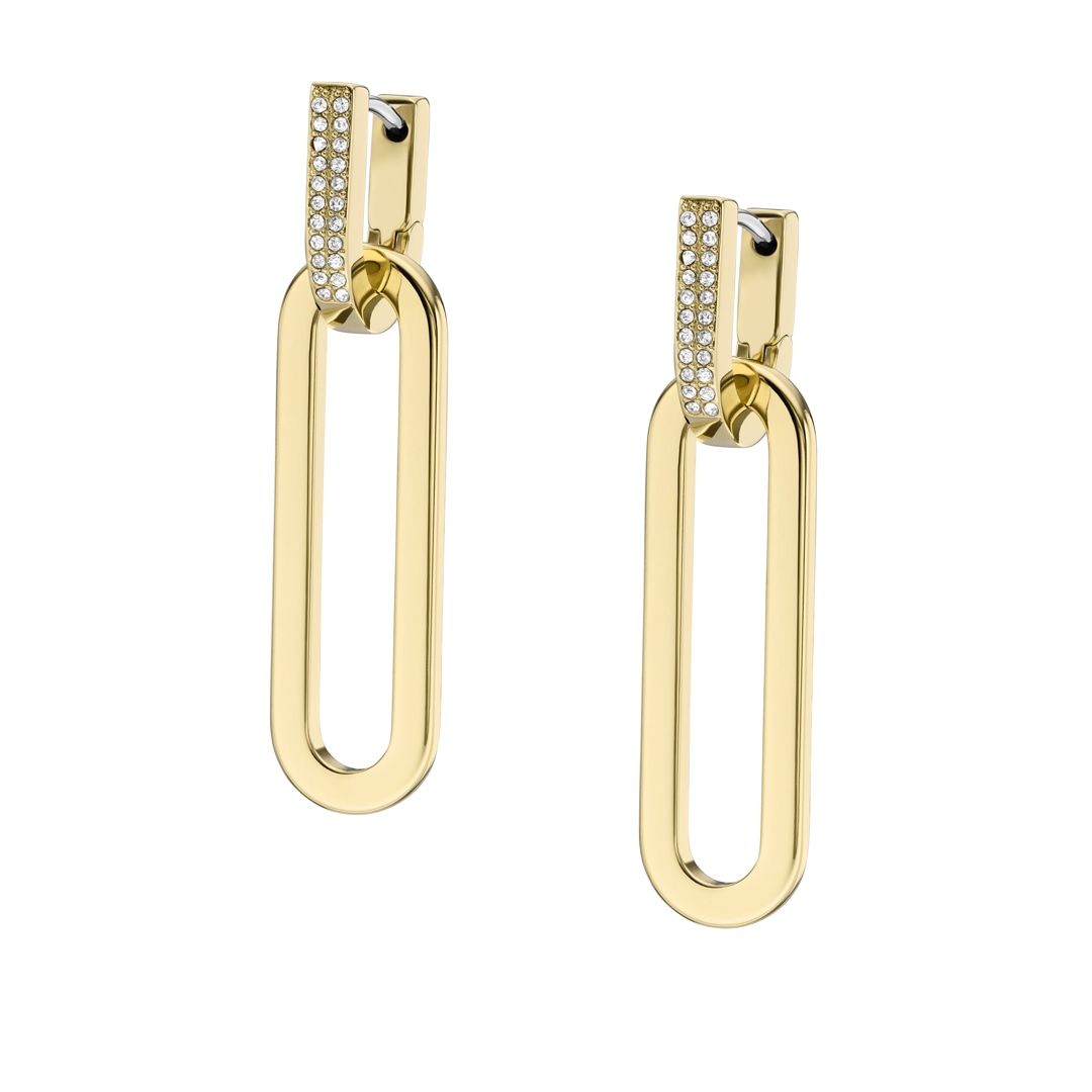Fossil Hängeohrringe Heritage D-Link Glitz Goldig
