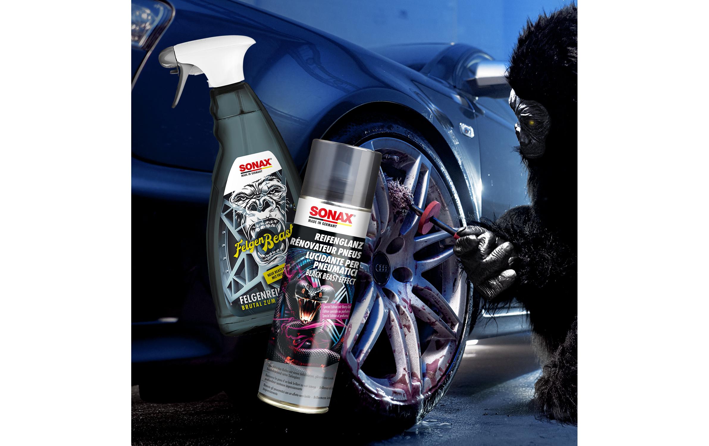 BEAST SET Felgenreiniger + Reifenglanz SprayPerfekt gepflegte Reifen und Felgen