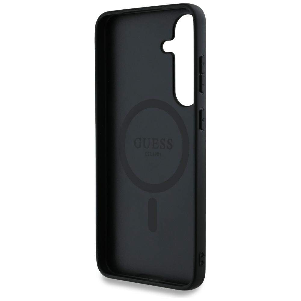 Samsung Galaxy S25  Plus Leder Hardcase Hülle 4G Round Patch Logo MagSafe-Modul (GUHMS25MP4PGRSGW) - Braun