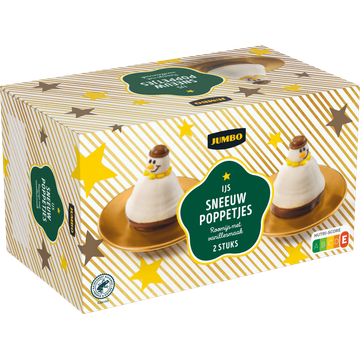 Jumbo Roomijs Sneeuwpoppetjes met Vanillesmaak 2 Stuks