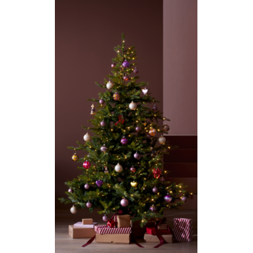 Decoris kerstbal foam rood gestreept Ø 8 cm