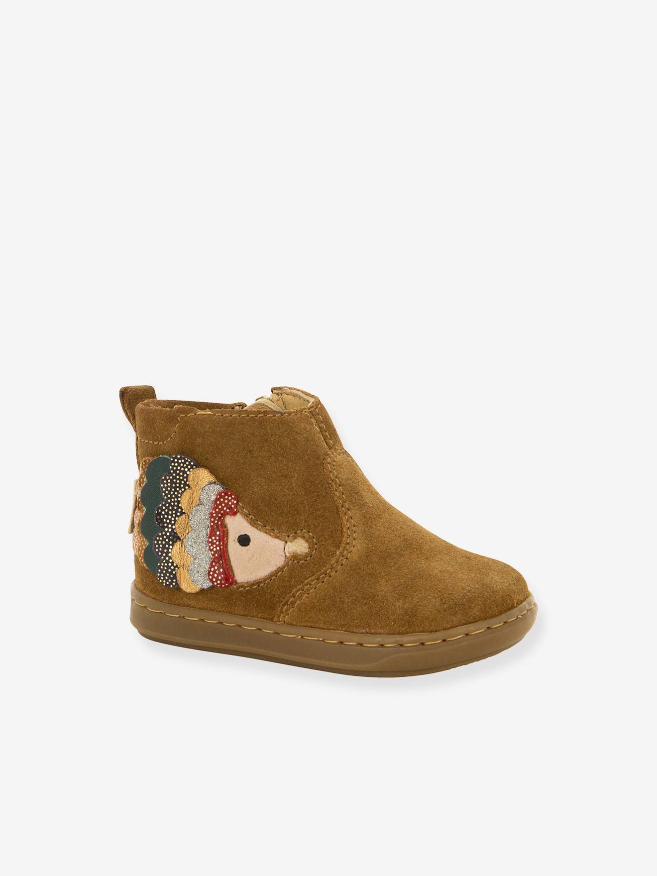 Sapatinhos de bebê Bouba Niglo em veludo caramelo SHOO POM®