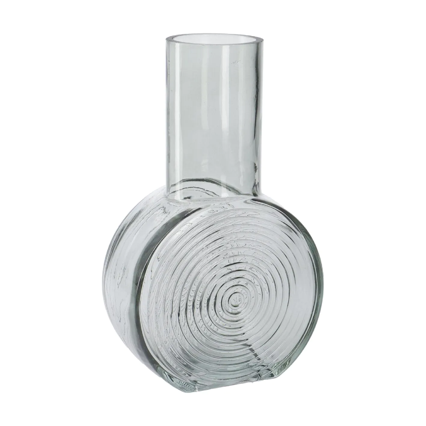 Vase Design, rund/grün, 14 x 22.5 cm