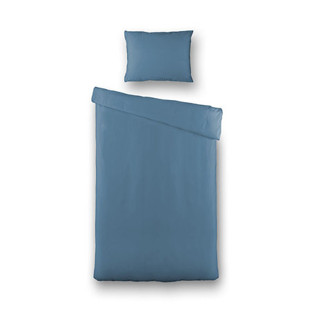 Luna  Uni - Blauw Dekbedovertrek