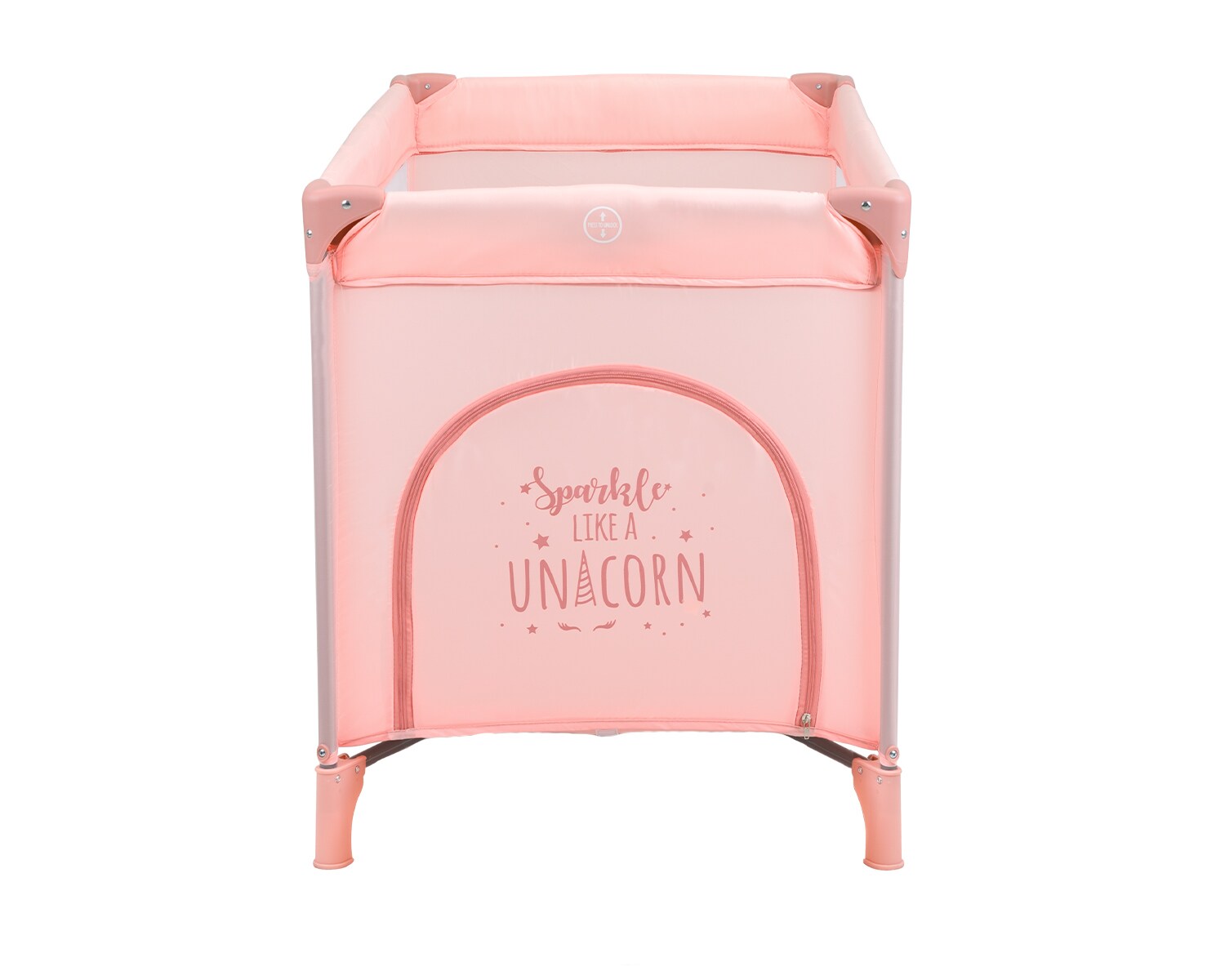 Kikkaboo Reisebett so gifted eine Ebene, weiche Matratzenauflage, Seiteneingang pink