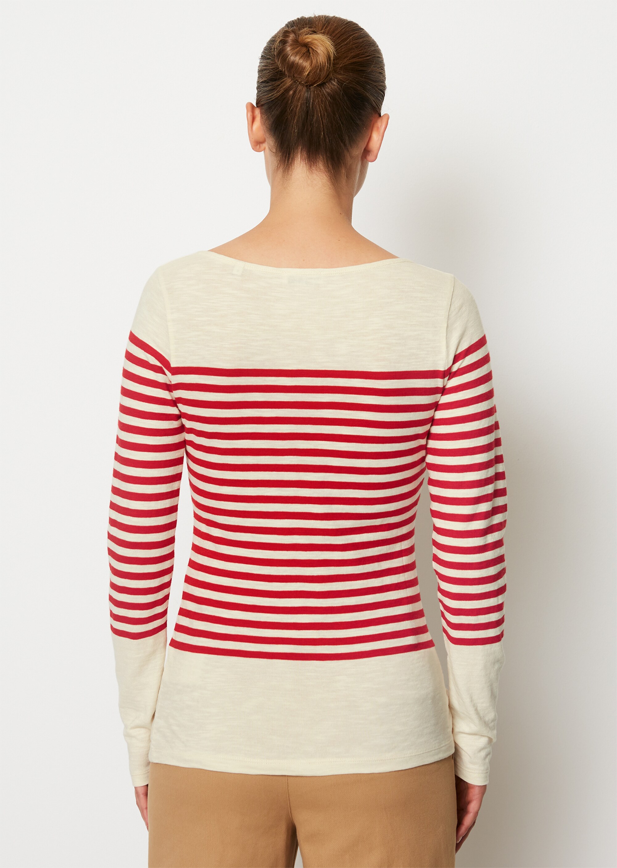 Ringel-Longsleeve regularaus Slubjersey