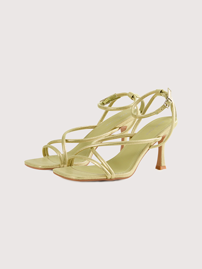 Sandales à talons irisées