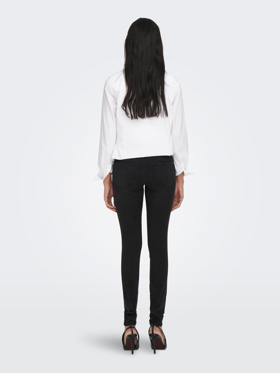 ONLROYAL Mittlere Taille Skinny Fit Jeans Black Denim