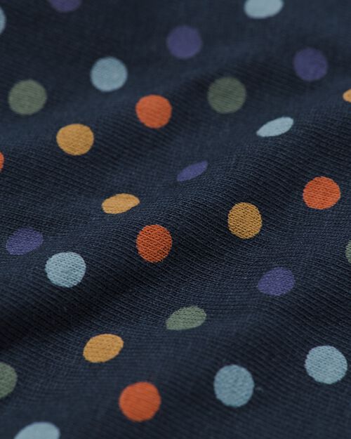 3 boxers courts homme coton stretch pois bleu foncé