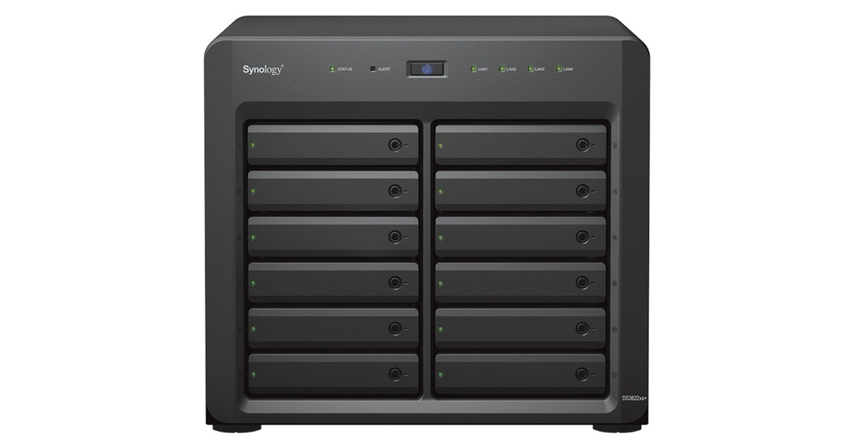 SynologyDiskstation DS3622xs+ nas  (Zwart, USB 3.2 Gen 1)