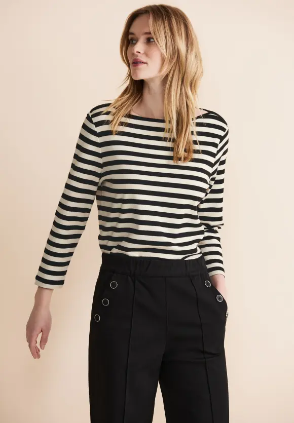 Shirt mit Streifen - Black